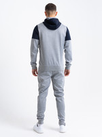 Nouveaux ensembles de survêtements pour hommes avec fermeture éclair et cordon de serrage, design patchwork, vente en gros, style streetwear hiver, ensembles de jogging 2 pièces, 100% fibre de bambou