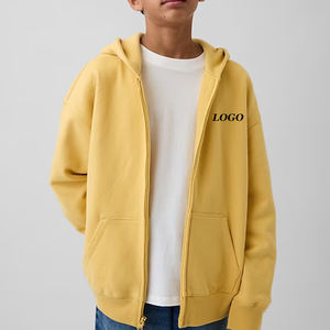 Durable <b>Zip</b> Up Closure Design Boys Hoodie With Full Sleeve Cheap Rate For Bulk Buyers OEM Service Design With Hood / Custom Logo - Product Image 1
