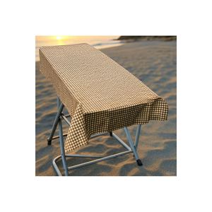 Mantel de Algodón Tejido Ecológico de 150 x 100 cm con Estampado Clásico a Cuadros Color Mostaza para Camping y Caravana - Product Image 5
