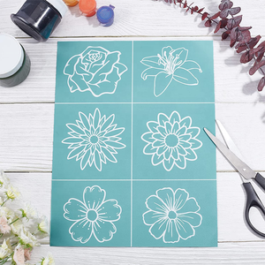 Khuôn Tô In Tự Dính Khuôn Tô Lụa Hoa Để Vẽ Trên Tường Áo Thun Vải Gỗ - Product Image 4