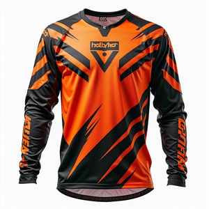 เสื้อแข่งรถมอเตอร์ไซค์ผู้ชาย แขนยาว ทรงพอดีตัว ระบายอากาศและกันลม แบบซับลิเมชั่น สำหรับแข่งรถมอเตอร์ไซค์และรถยนต์ - Product Image 6