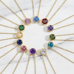 สร้อยคอจี้เงินแท้ประดับมอสซาไนต์ ดีไซน์ทันสมัย พร้อมจี้หินประจำเดือนเกิด 12 เดือน เหมาะสำหรับเป็นของขวัญหมั้นและงานแต่งงาน ขายดีที่สุด - Product Image 4