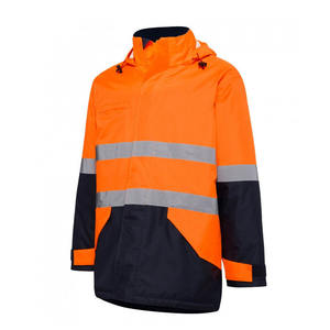 Ropa DE TRABAJO Chaquetas de alta visibilidad Chaquetas DE SEGURIDAD reflectantes a prueba de viento resistentes con forro polar en el interior Chaquetas de invierno cálidas para hombres - Product Image 1