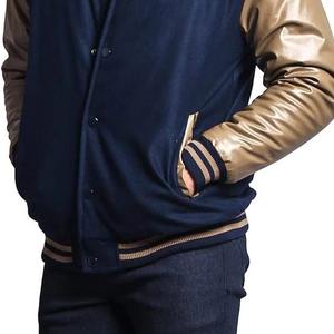 Veste de baseball varsity en cuir doré tendance et de qualité supérieure, nouvelle tendance, vente chaude, respirante, saison hivernale, service OEM - Product Image 4