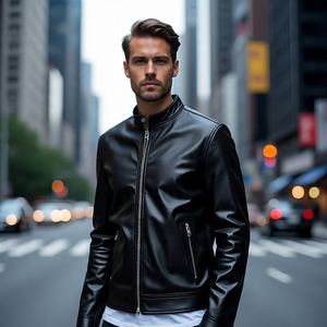 เสื้อแจ็กเก็ตหนังสำหรับนักขี่จักรยาน2024เสื้อแจ็กเก็ตมอเตอร์ไซด์หนังแท้สำหรับฤดูหนาวฤดูใบไม้ร่วง - Product Image 3