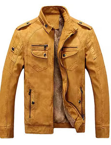 Chaquetas de Cuero Genuino para Hombre al por Mayor, Transpirables, Impermeables, Ropa de Invierno, Tallas Grandes, Chaquetas de Cuero Personalizadas de Alta Calidad - Product Image 5