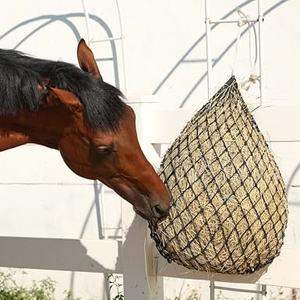 Sac à foin pour cheval à alimentation lente de haute qualité, multicolores, à quatre côtés, avec deux sangles de suspension, facile à utiliser - Product Image 1