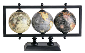 Centro de mesa grande de madera y metal Globo del mundo Mapa del mundo Globo flotante para educación y recursos didácticos - Product Image 5