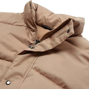 Veste d'hiver matelassée à capuche noire légère et chaude en gros avec logo personnalisé, taille S-6XL, col montant, fermeture éclair, doublure en coton, coupe-vent, respirante - Product Image 6