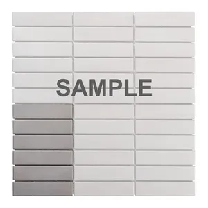 Azulejo de mosaico apilado metálico de acero inoxidable y níquel cepillado para salpicaduras de cocina Azulejos Premium Categoría de producto - Product Image 1