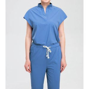 Uniforme médico Scrub Sets Mujeres Cordón Jogger Pantalones Ligero Azul - Product Image 2