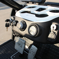 Voiturette de golf électrique HDK 2 places homologuée CEE, système AC 48V, mini-buggy 10 pouces, batterie lithium à bas prix
