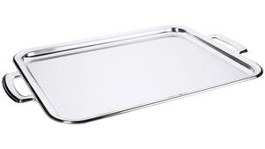 Juego de bandeja de servicio de acero inoxidable hecho a mano con producto multiuso con asa y acabado pulido con espejo - Product Image 2