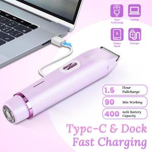 Depiladora 2 en 1 de Doble Cabezal, Resistente al Agua IPX7, Recargable por USB, para Piernas, Brazos, Axilas y Área Púbica, Depilación de Bikini - Product Image 3