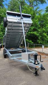 Remorque benne hydraulique d'occasion en excellent état, modèle à échelle escamotable, en promotion au meilleur prix de gros - Product Image 5