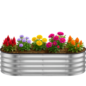 Cama de jardín elevada de acero galvanizado ovalado, maceta elevada de Metal, cama de flores para exteriores, decoración para el hogar y el jardín, productos al por mayor - Product Image 3