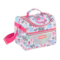Adorable Ensemble de Sac d'École pour Filles: Sac à Lunch, Trousse à Crayons et Sac à Roulettes Pailleté Alpaga pour Enfant et Étudiante