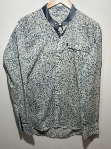 Camisa Casual de Algodón con Estampado a Mano para Hombre, Elegante y Atractiva |   Colección de Camisas Florales de Manga Larga 100% Algodón - Product Image 1