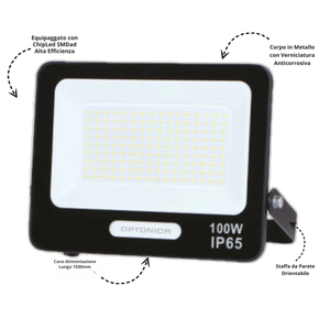 Optonica projecteur LED professionnel SMD 100W 9000 Lumen 4000K lampe de température de couleur corps noir pour éclairage d'inondation - Product Image 2