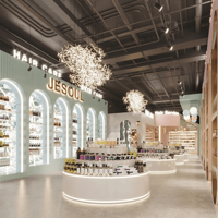 Présentoir LED pour parfums, équipement de salon de beauté, comptoir de caisse, mobilier de bar doré, vitrines cosmétiques