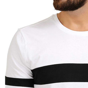 Precio al por mayor Ropa de hombre Calidad superior Logotipo personalizado Impreso Camiseta en blanco Algodón liso en negro Camisetas de gran tamaño - Product Image 2