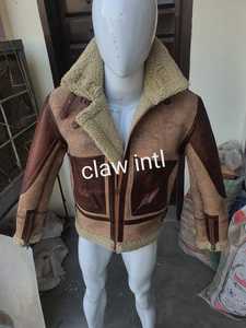 เสื้อโค้ทหนังแกะแท้สำหรับผู้ชาย แบบนักบิน พร้อมซิป  ไซส์ใหญ่ ระบายอากาศได้ดี อุ่นสบายสำหรับฤดูหนาว - Product Image 6