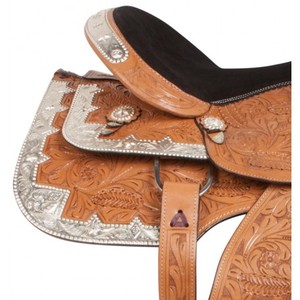 หนังวัวแท้สไตล์การแสดงแบบตะวันตกแบบกำหนดเองตรา Shyam หนังวัวแท้สีเงิน100% เลือกขนาดได้ - Product Image 5