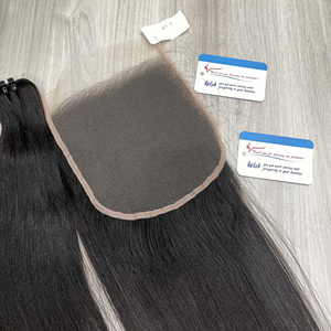 Fermeture suisse HD de qualité supérieure 2026, cheveux bruts en gros, cuticules alignées, 7x7, petits nœuds, nœud unique, fermeture suisse HD, cheveux bruts lisses - Product Image 4