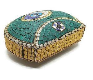 Bolso de Mano de Noche con Diseño de Mosaico, Arte Tradicional en Piedra Hecho a Mano, Estilo Clásico, Forma Personalizable para Eventos Nocturnos de Lujo - Product Image 4