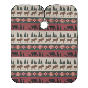 Capa de Barbero Color Borgoña, Logotipo Personalizado, Tamaño Personalizado, Impermeable, Transpirable, Impresión por Sublimación, Antipelos, Poliéster - Product Image 1