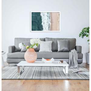 Marco Decorativo de Madera Blanca para Póster, 61 x 91.5 cm, Estilo Colgante, Cuadrado, de Bambú y Lona, Espejo A3, Marco Abatible para Fotos - Product Image 4