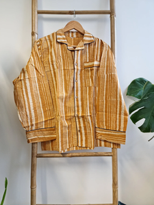 ชุดนอนผ้าฝ้ายแท้พิมพ์ลายสไตล์อินเดียสำหรับฤดูร้อนฤดูหนาวใบไม้ร่วง - Product Image 2