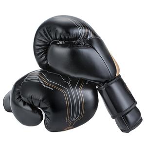 Gants de boxe professionnels en cuir de vachette à dentelle personnalisés Design classique avec poids d'usine pour arts martiaux - Product Image 4