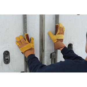Guantes de trabajo para hombre, guantes de seguridad de nitrilo EN420, guantes diseñados para la construcción, fábricas y seguridad laboral en el lugar de trabajo. - Product Image 3