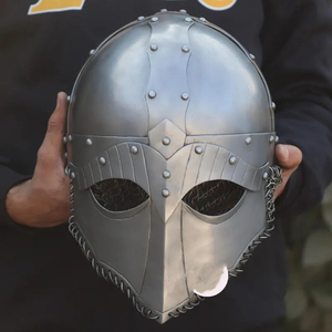 Casco de acero vikingo personalizable hecho a mano con hoja de acero de alto carbono accesorio de disfraz griego portátil regalo DIY para amigos - Product Image 4