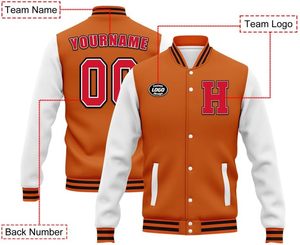 Veste universitaire personnalisée de qualité supérieure pour athlètes Style sportif avec col montant Logo de l'équipe brodé comprenant un numéro de nom sublimé - Product Image 2