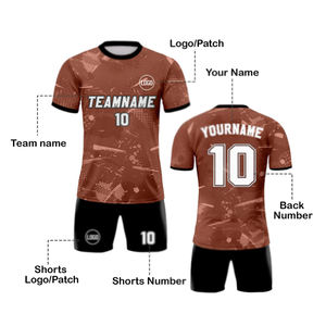 เสื้อฟุตบอลไซส์พิเศษพิมพ์ลายโลโก้ได้ตามต้องการสำหรับผู้ใหญ่เสื้อฟุตบอลผ้าโพลีเอสเตอร์100% แห้งเร็วน้ำหนักเบา - Product Image 5