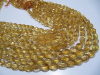 Citrine naturelle jaune de haute qualité, ovale, facettée, en forme de briolette, 7x9mm-9x12mm, 8 pouces de long, pour la fabrication de bijoux, vendue à l'unité