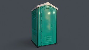 Cabine de toilette portable en plastique bleue, design moderne, durable, pour usage public extérieur - Product Image 2