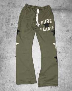 ชุดวอร์มปักลายปะติดแบบกำหนดเองสำหรับผู้ชายชุดวอร์มแบบมีฮู้ดผ้าบ็อกซี่มีซิปและกางเกงลุกเป็นไฟสำหรับผู้ผลิต - Product Image 3