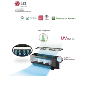 Aire Acondicionado Split Dual LG Artcool Mirror UV Nano WiFi, 9000+12000 BTU, Inverter R32 MU2R17 A++, Climatizador - Product Image 5