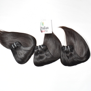 Faisceaux de tissage lisse et soyeux non traités à cuticule alignée Cheveux bruts de couleur naturelle fabrique des cheveux humains vierges du temple indien - Product Image 5