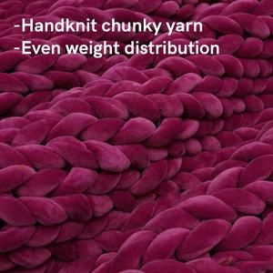 Erwachsene sinnliche handgemachte Überwurf-Schwere gestreifte klobige Samte gewichtete gestrickte Decke für <span class=keywords><strong>Insomnia</strong></span> - Product Image 3