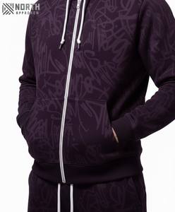 Conjuntos de Sudaderas con Capucha de Invierno con Estampado Personalizado, 100% Algodón, Manga Larga, Parche Bordado, Pantalones de Chándal - Product Image 4