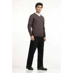 Suéter de Algodón 100% para Hombre, Corte Regular, Modelo MN-SWT-WS25-036, Cierre de Cremallera con Estampado de Rayas para Primavera y Otoño - Product Image 5