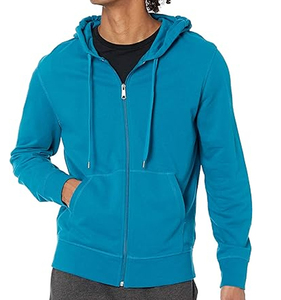 Sudadera con capucha y cremallera para hombre Sudadera ecológica con capucha y patrón estampado Sudadera con cremallera Hecha de mezcla de algodón - Product Image 2