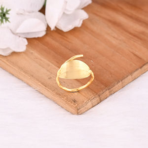 Wholesale Lot Fashion Simple Brass <b>Ring</b> Gold Plated <b>Plain</b> <b>Rings</b> Women Fashion Minimalist Brass <b>Ring</b> Gift For Casual And Party - Product Image 4
