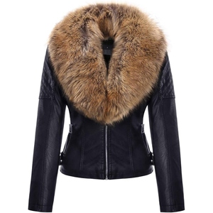 Chaqueta de invierno de piel de oveja con interior de piel de cabra auténtica, abrigo de cuero de lujo para mujer, cálido, con opción de personalización - Product Image 6
