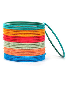 Brazaletes de Terciopelo y Seda de Diseño Multicolor, Hermosos Brazaletes de Diseño para Mujeres y Niñas para Uso Diario y Fiestas - Product Image 6