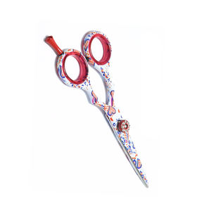 Tijeras de peluquero recubiertas de papel de lujo para peluquería, tijeras de corte de pelo de peluquero de acero inoxidable alemán con anillo de goma de lujo - Product Image 3